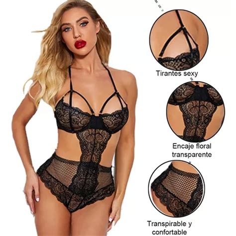 Sexy Baby Doll Lenceria Ropa Panty Teddy Encaje Para Mujer Meses Sin