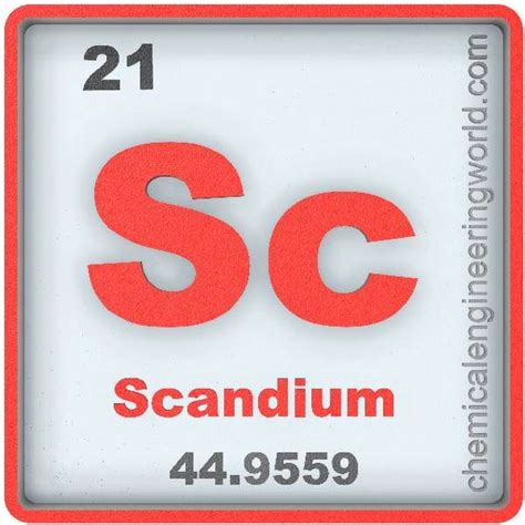Scandium Element Properties and Information – Chemical Engineering World