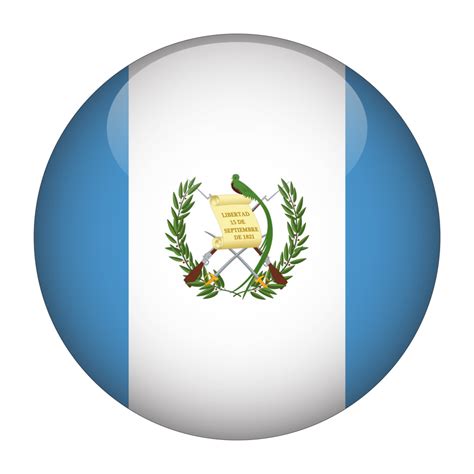 Guatemala D Rounded Flag With Transparent Background Png