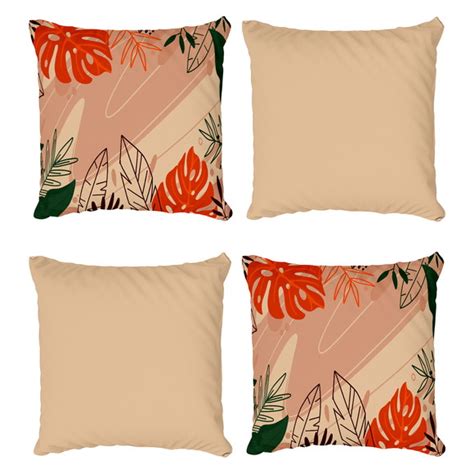Capas Almofada Decorativa Tropical Nude Folhas Elo