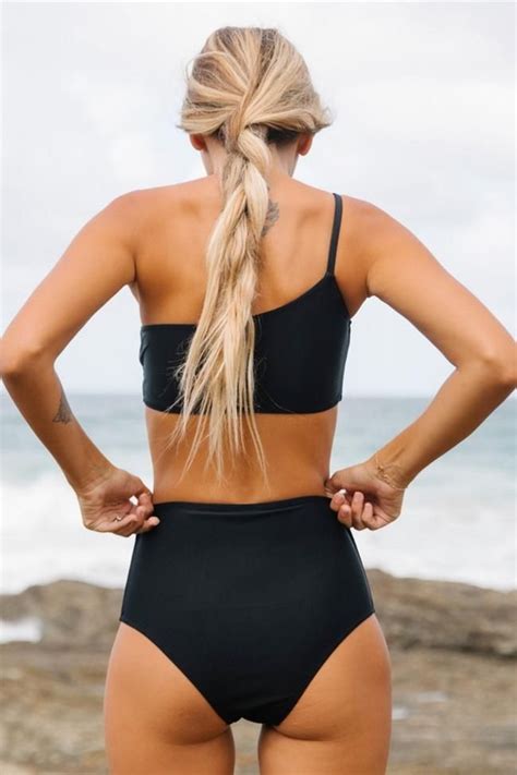 One Shoulder Plain Bikini Set Artofit