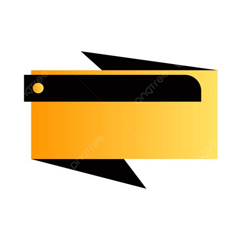 Yellow And Black Banner Shape Design Element Vector Design Element