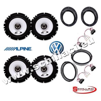 Kit 4 Altoparlanti Alpine Per VW Volkswagen Golf V Con Adattatori E