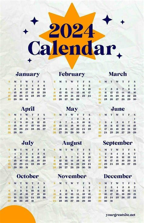 2024 Calendar Poster 36070059 Template