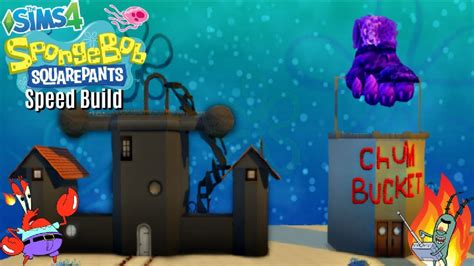 Sims SpongeBob SquarePants Speed Build The Chum Bucket Mr Krabs Home Bikini Bottom