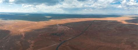 Premium Photo | Aerial view of the meteor crater natural landmark at ...