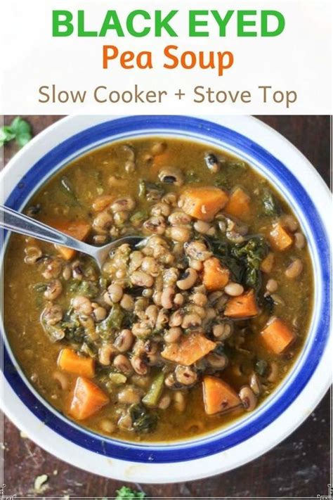 Easy Slow Cooker Black Eyed Pea Soup Recipe Slow Cooker Soup Black Eyed Pea Soup Vegan Slow