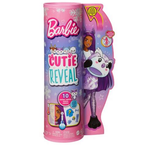 Mattel Barbie Cutie Reveal Snowflake Sparkle Doll Ct Kroger