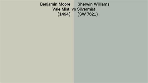 Benjamin Moore Vale Mist 1494 Vs Sherwin Williams Silvermist Sw 7621