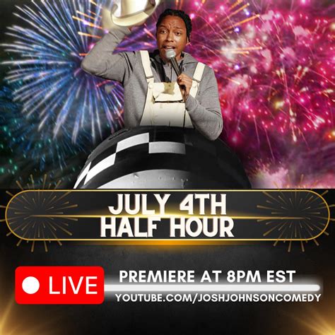 Josh Johnson - Hi Friends. Tonight at 8pm est I am live...