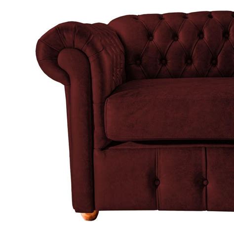 Sof Chesterfield Capitone Luis Xv Vicenzo Bordo Couro Eco M