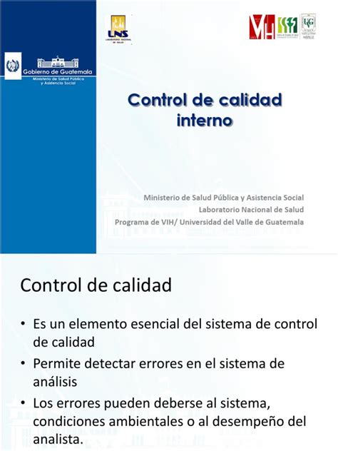 Control De Calidad Interno Pdf Pdf Laboratorios Calidad Comercial