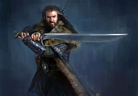 Thorin Art Rey El Hobbit Luminos Gnomo Hombre Fantasía Lotr