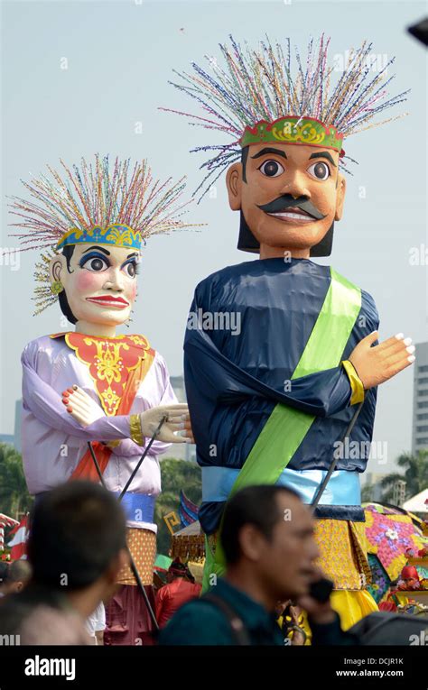 Culture Carnival parade in Jakarta celebrated Indonesia independent day ...