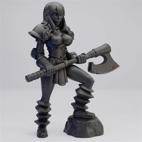 Hot Goblin ヒロインカオスB ミニチュア ホットゴブリン 戦闘態勢の女戦士