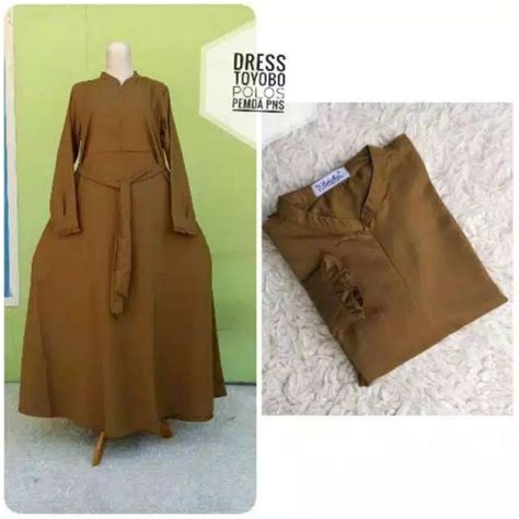 Jual GAMIS TOYOBO PEMDA KEKI WARNA DARK PNS S M L XL XXL Dan XXXL