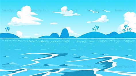 sea background cartoon