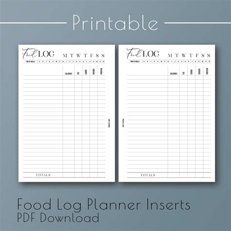 PRINTABLE Meal Plan Grocery Planner Inserts Jane S Agenda