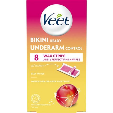Veet Bikini Ready Underarm Control Wax Strips Pieces