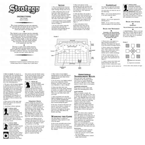 Stratego Board Game Rules Instructions PDF File