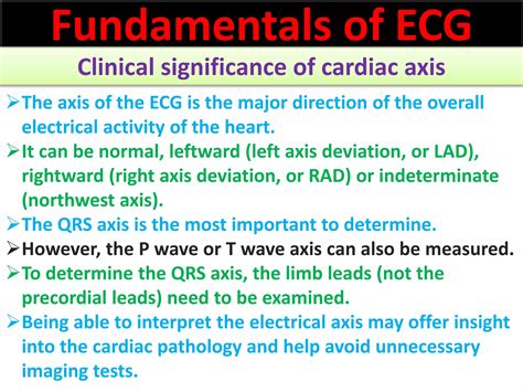 cardiac axis abnormalities  ecg pptx