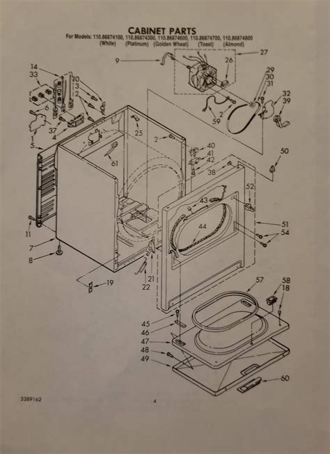 Kenmore Electric Dryer Parts Diagram
