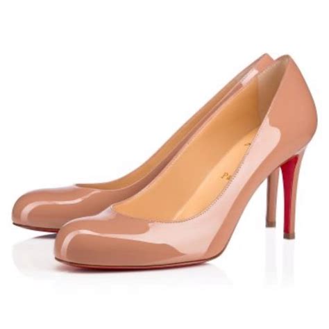 Christian Louboutin Nude Patent Leather Pumps Gem