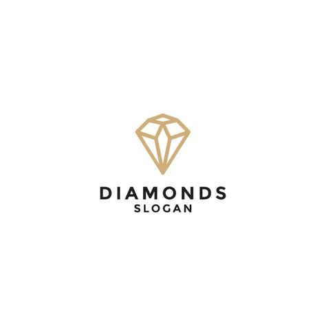 Vector premium de plantilla de diseño de icono de logotipo de diamante