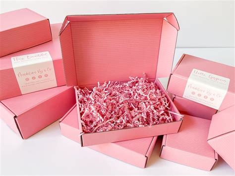 Pink Shipping Boxes Bridesmaid Proposal Box Small Business Packaging