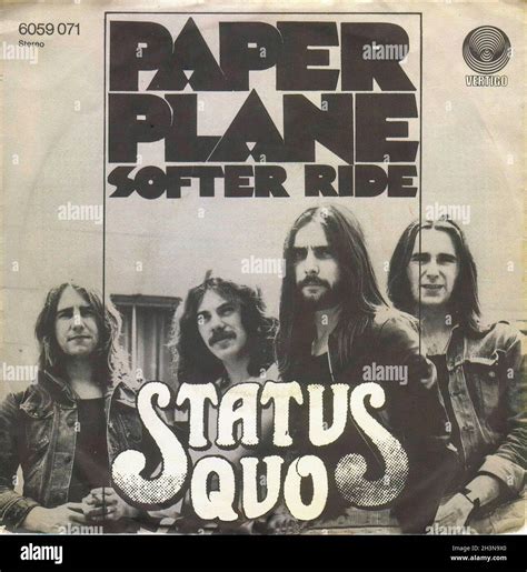 Vintage Vinyl Recording Status Quo Paper Plane D 1972 Stock