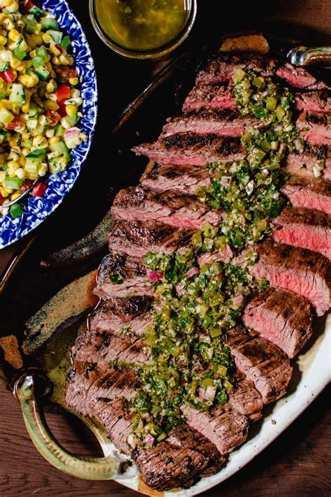 Grilled Flank Steak With Salsa Verde My Pocket Kitchen