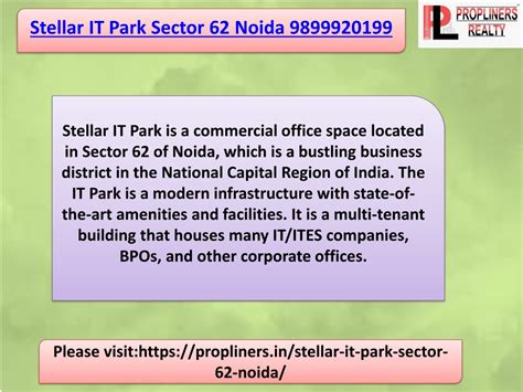 Ppt Stellar It Park Sector Noida Powerpoint