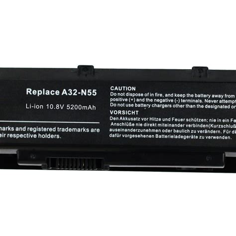 Repl For ASUS LAPTOP BATTERY N55 A32 N55 10 8V 5200mAh 56Wh