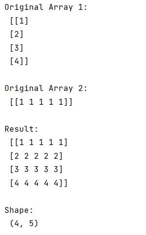 Python - How to multiply two vector and get a matrix?