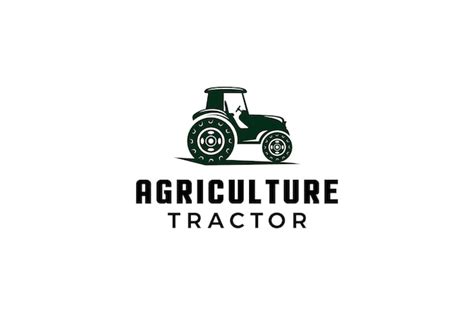 Traktor Der Landwirtschaft Logo Design Premium Vektor