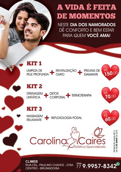 Carolina Caires Est Tica Especializada Dia Dos Namorados Promo O