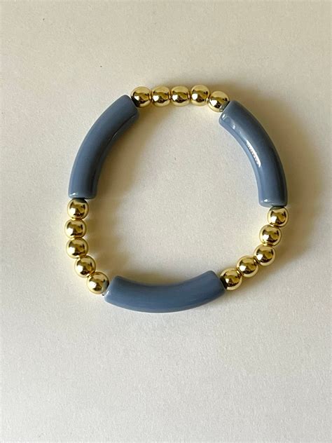 Acrylic Bracelet Blue Acrylic Bracelet Blue Bracelet Blue And Gold