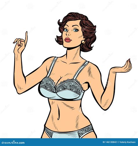 Beautiful Woman In Lingerie Underwear Isolate On White Background Stock Vector Illustration Of