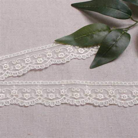 Yds Embroidery Scalloped Mesh Eyelet Lace Trim Cm Yh Etsy