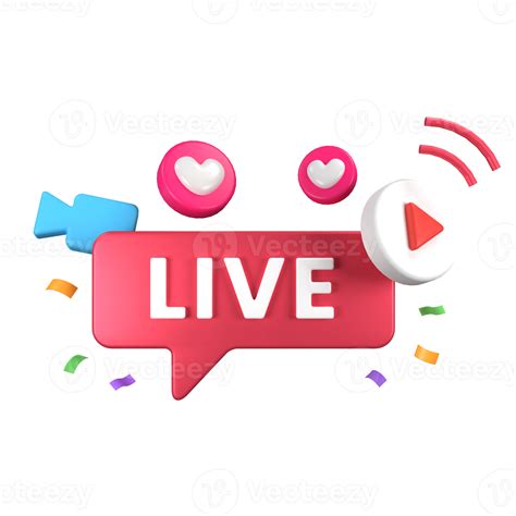 Live streaming 3D illustration 22603437 PNG