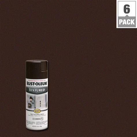 Rust Oleum Stops Rust 12 Oz Textured Dark Brown Protective Spray Paint