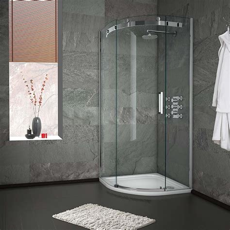 Ibathuk 900 X 900 Mm Luxury Right Hand Quadrant Easy Clean Shower