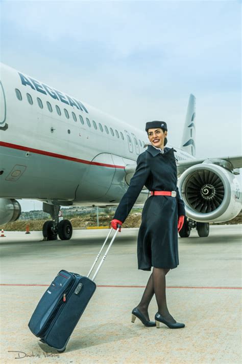 Aegean Airlines Air Hostess Cover For Taxidia Travel Magazine