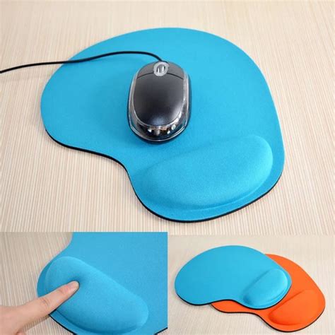 Jual Bantalan Mouse Silikon Mousepad Memory Foam Biru Kab