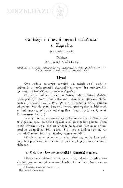 Pdf Godi Nji I Dnevni Period Obla Nosti U Zagrebu Izblje Enja