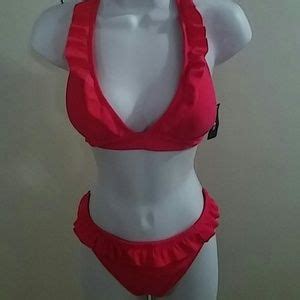 Old Navy Swim Old Navy Hot Pink Swim Ruffle Top Bottom Poshmark