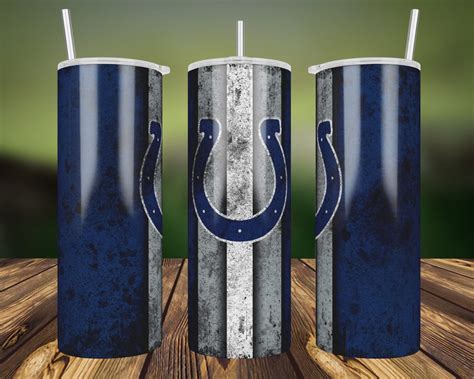 Indianapolis Colts Grunge Tumbler Wrap 20oz Skinny Straight