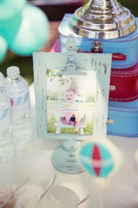 Kara S Party Ideas Hot Air Balloon Up Up Away St Birthday Party Kara S Party Ideas