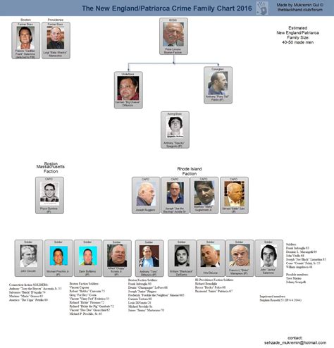 Mafia Family Leadership Charts | About The Mafia