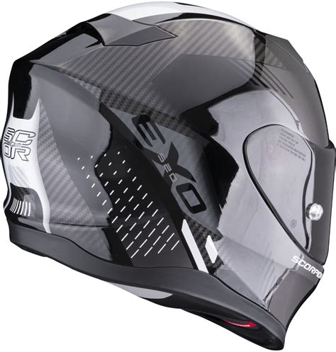 Scorpion Exo Evo Air Laten Noir Blanc Casque Moto Int Gral Rad